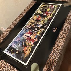 Vintage 90s Disney VILLAINS 18” x 33.75” Poster Art Print New in Tube - Disneyland Halloween 1991