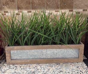 Rustic Wood and Galvanized Metal Planter Box