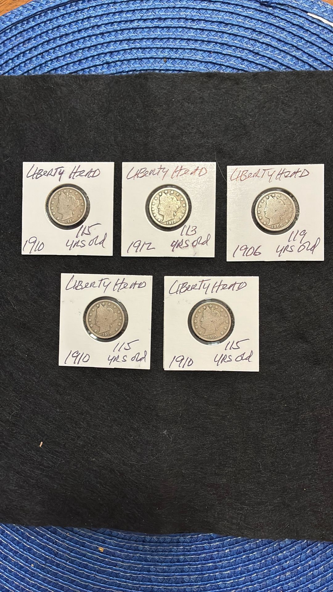 5. VERY OLD LIBERTY HEAD V NICKELS
