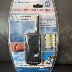 Pocket weather alert radio (Midland) Brand NEW NOAA