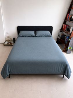 Full Size Bed Frame + Memory Foam Mattress