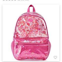 BRAND NEW: Packed Party Pink Confetti backpack