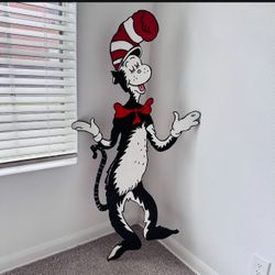 Dr. Seuss- Cat In The Hat School Classroom Theme - Giant Bulletin Board Cut Panel, about 4 Feet 