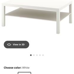 White IKEA Coffee Table 