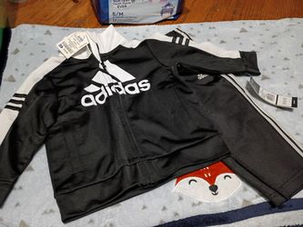 Adidas track suit and flannel