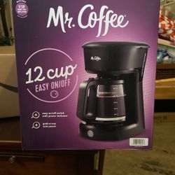 Mr. Coffee® 12-Cup Switch Coffee Maker, Black Auto Pause Removable Filter Basket