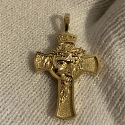 Jesus Pendant 14k Yellow Gold 
