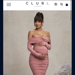 Pink Maternity Dress Clubl London