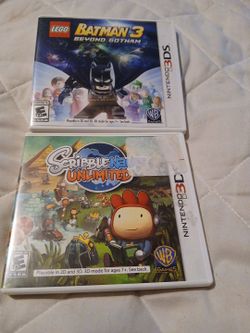 Nintendo 3DS Game Lot – LEGO Batman 3 & Scribblenauts Unlimited CIB