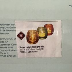 Sienna Tea Light Trio