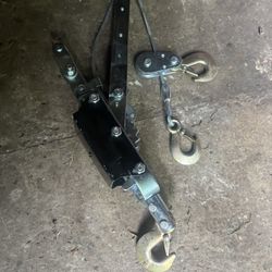Come Along Winch w/ Snatch Block, Cable Pull