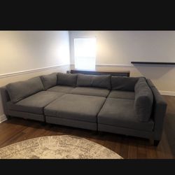 CHARCOAL GREY MODULAR SECTIONAL