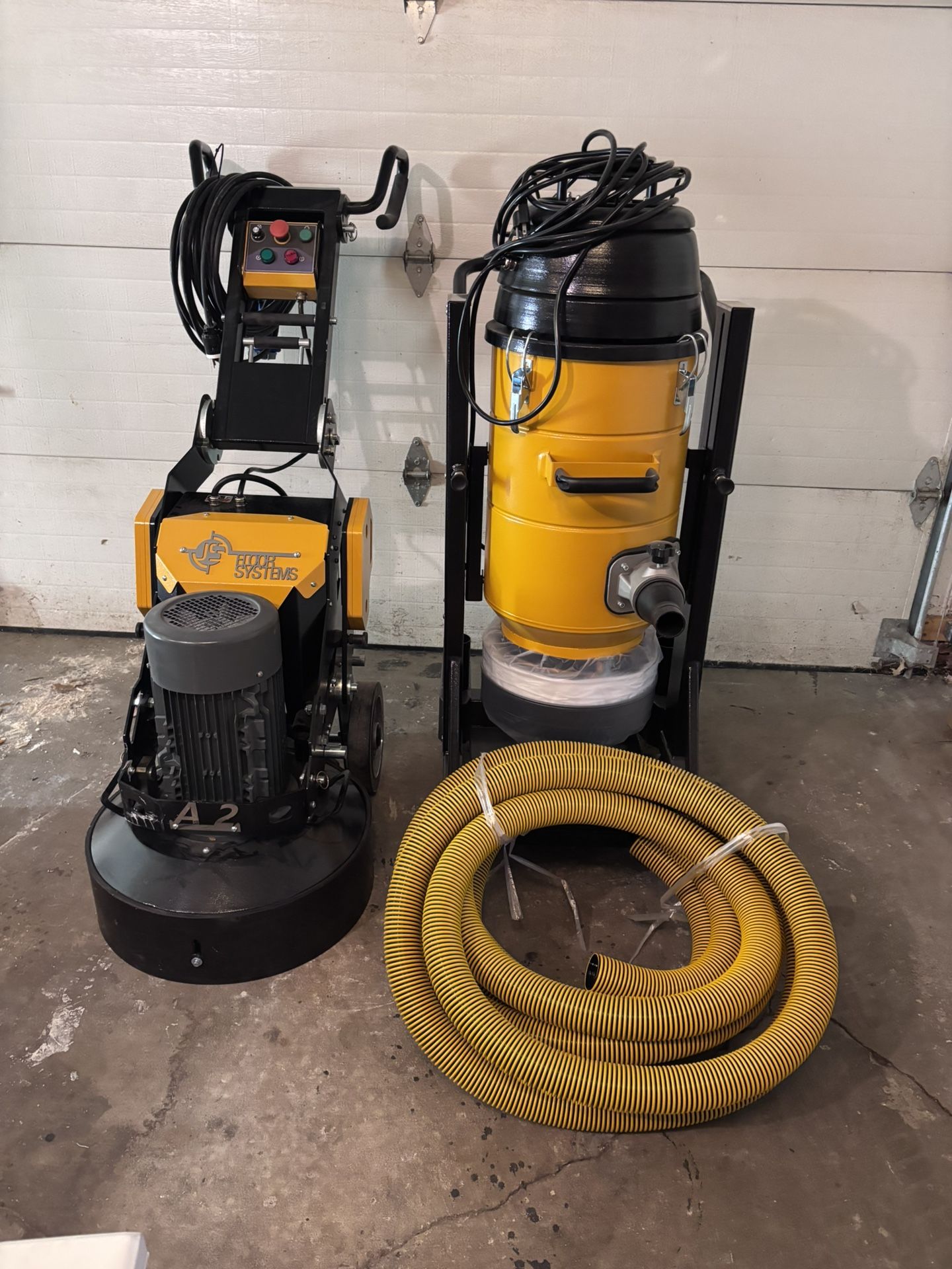 Brand New Industrial Concrete Grinder With Industrial Vacuum 