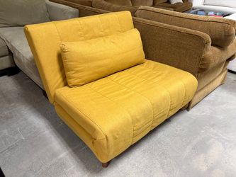 Mustard Yellow Convertible Futon Chair