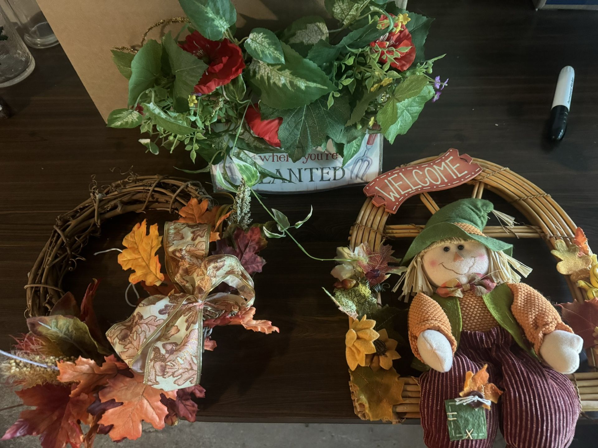 Fall Decorations Wreaths All For $10