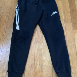 Kids Sz S Nike Sportswear Tech Fleece Jogger Pants Black White Zipper Pd $80