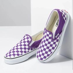 Men’s Purple Checkered Vans (NEW)