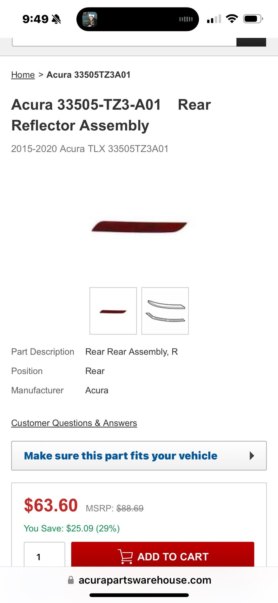 Acura Reflector