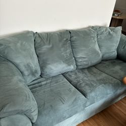 Blue Suede Couch