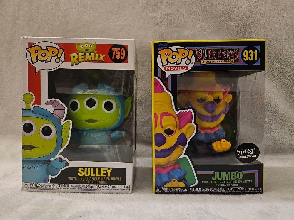 *2 ITEM* Sulley/Alien Remix+ Jumbo Clown Funko Pops