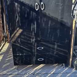 Vintage black furniture fair Condition open back for TV back in time