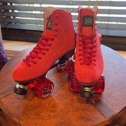 SURE~GRIP RETRO RED BOARDWALK SKATES
