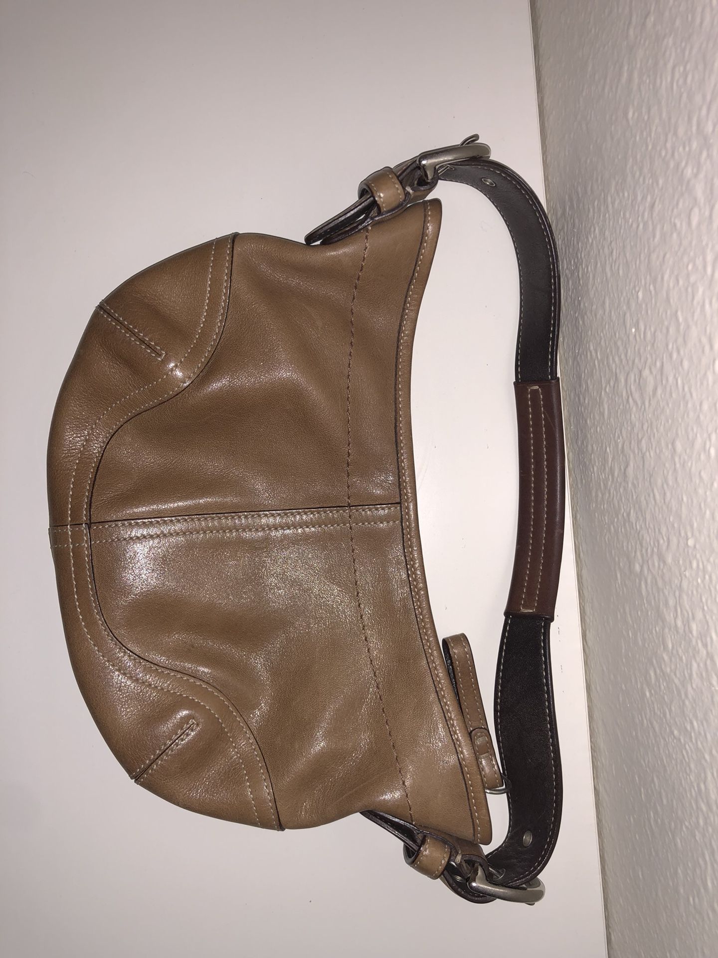 Tan COACH purse