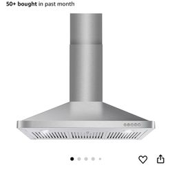 Cosmo COS-63ISS90 36 in. 380 CFM Ducted Island Range Hood in Stainless Steel