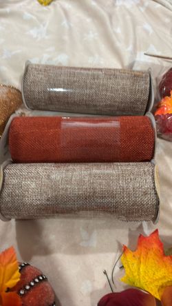 Burlap Ribbon. Fall items All in a bag for 1 price