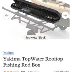 Yakima Top Water Rooftop Fishing Rod Box for Sale in Cabazon