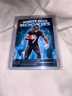 Bijann Robinson white hot rookies football card