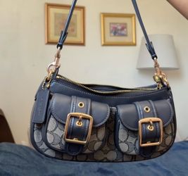 coach ashton denim purse