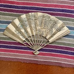 Vintage Brass Phoenix Bird Fan
