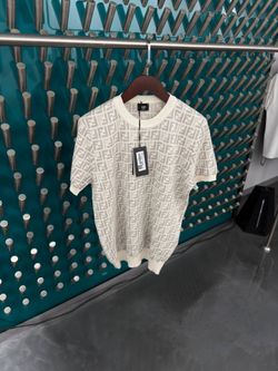 Fendi FF Monogram Knit Short Sleeve Shirt New w/ Tags