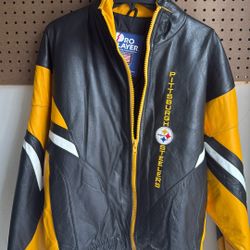 Vintage Steelers Leather Jacket 