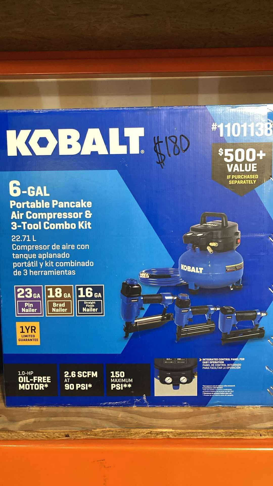 Kobalt Air Compressor And Tool Combo Kit