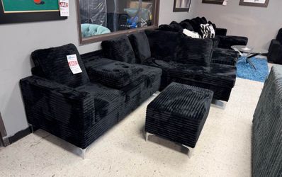 BRAND NEW SECTIONAL WITH OTTOMAN AND FREE DELIVERY ORDER HERE PAY ON ARRIVAL
