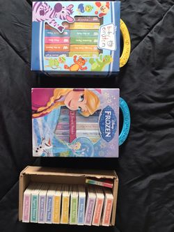 36 mini books for small child with 2 carrying cases!