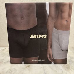 SKIMS Cotton Men’s 5” Boxer Briefs – 3 Pack – Size XL – Brand New