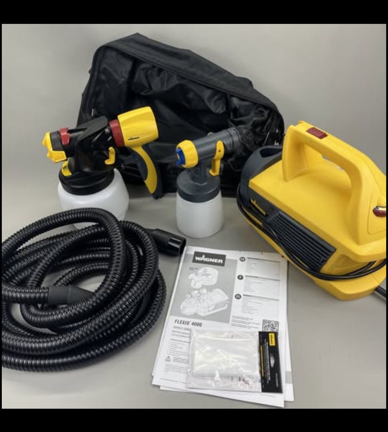 Wagner Flexio 4000 Stationary HVLP Stain & Paint Sprayer Yellow Black