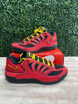 Men's Sz 16.5 - Nike KD18 Fire Red Black 'Air Bakin' Basketball Shoes HV1992-600