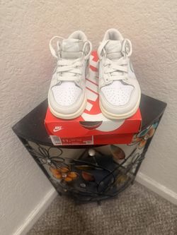 White And Grey Kids Nike Dunks
