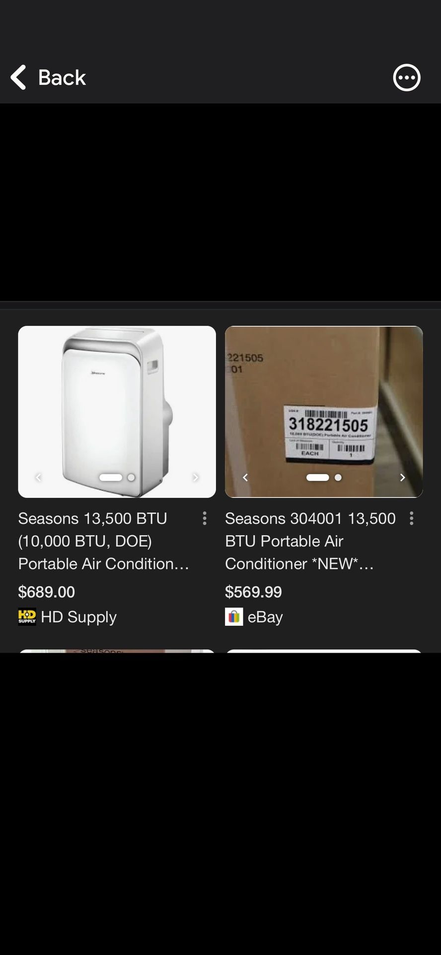 Seasons 13,500 BTU Portable AC Unit