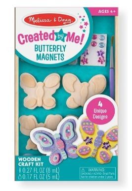 Melissa & Doug Butterfly Magnets Crafting Kit Art Wooden Decorations
