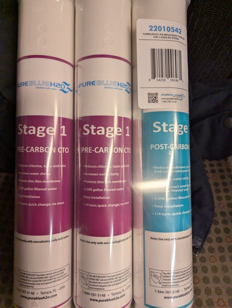 Pure Blue 3-stage H2O Replacement Filters