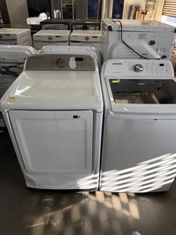 Samsung Top-Load Washer + Electric Dryer Set