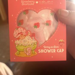 Strawberry shortcake shower cap