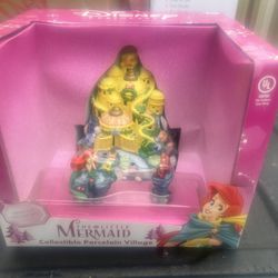 Disney Princess Little Mermaid Light Up Village Set Porcelain New in Box NIB