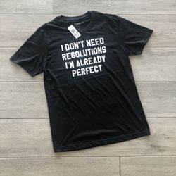 NWT Noize resolution t-shirt size large