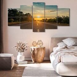 10 Pack Art Acoustic Panels Sun horizon road Decorative Soundproof Acoustical Wall Panel Sound Absorbing Padding for Recording Studio Home-40"x80"